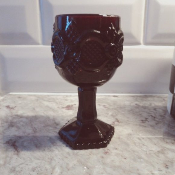 Avon Cape Cod ruby red glass cordial set of 12 - Picture 1 of 2